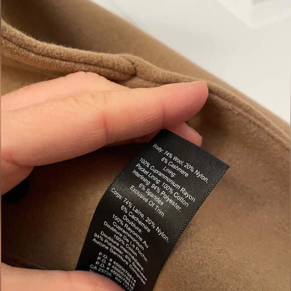 XS, The Babaton Connor Coat, Italian Wool, from Aritzia, classic camel colour - Picture 8 of 11